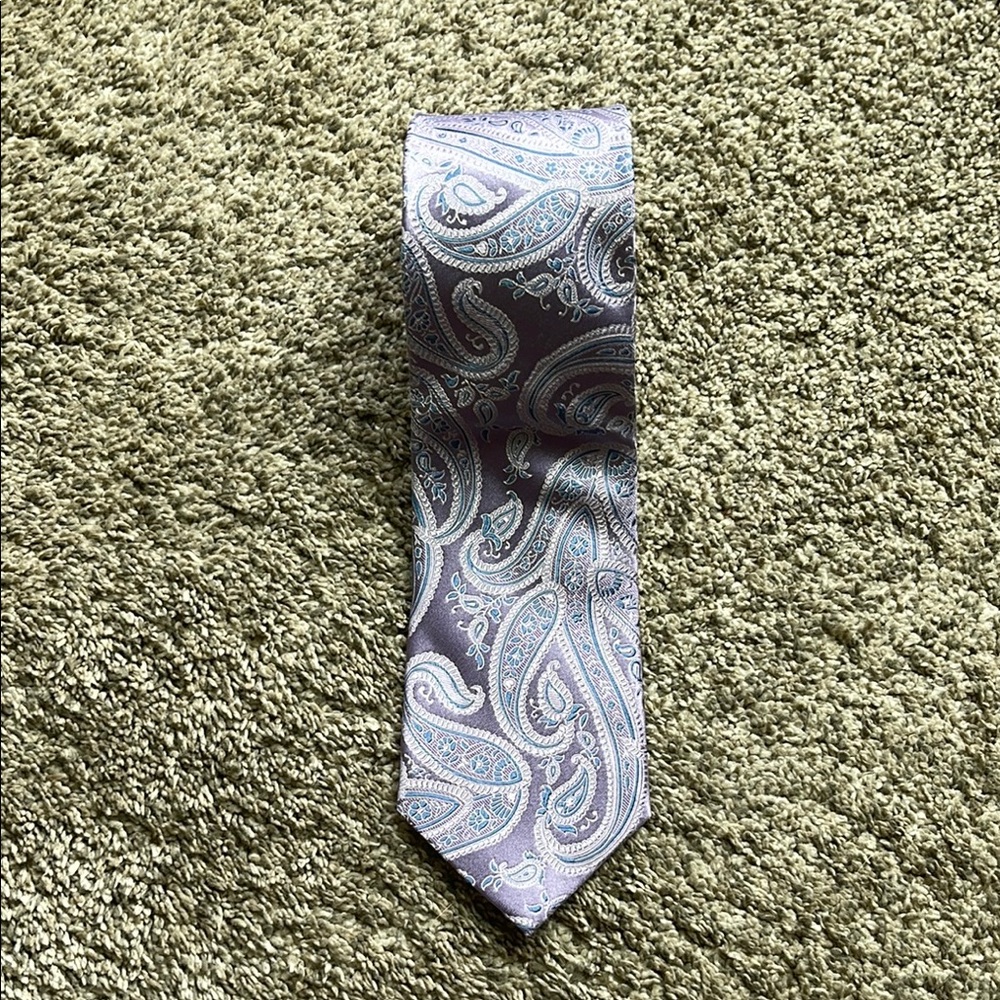 Michael Kors Paisley Silk Tie purple